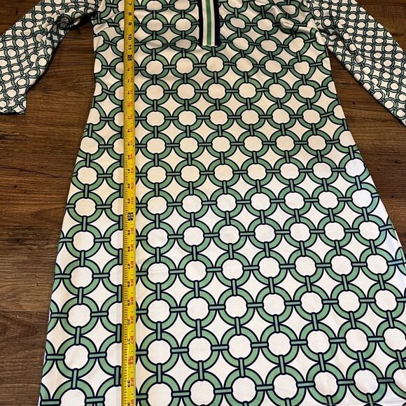 Gretchen Scott Everywhere Dress Size Small Green Blue Lifesaver Print - Picture 5 of 14